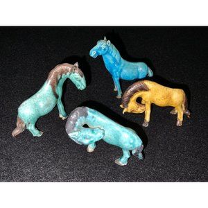 Vintage Peking Chinese Tang Horses - Miniature Set of 4